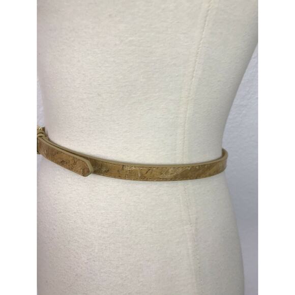 Via Spiga Brown Faux Leather Print Belt - Picture 4 of 5